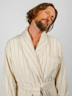 Organic Cotton Striped Bathrobe | Sienna