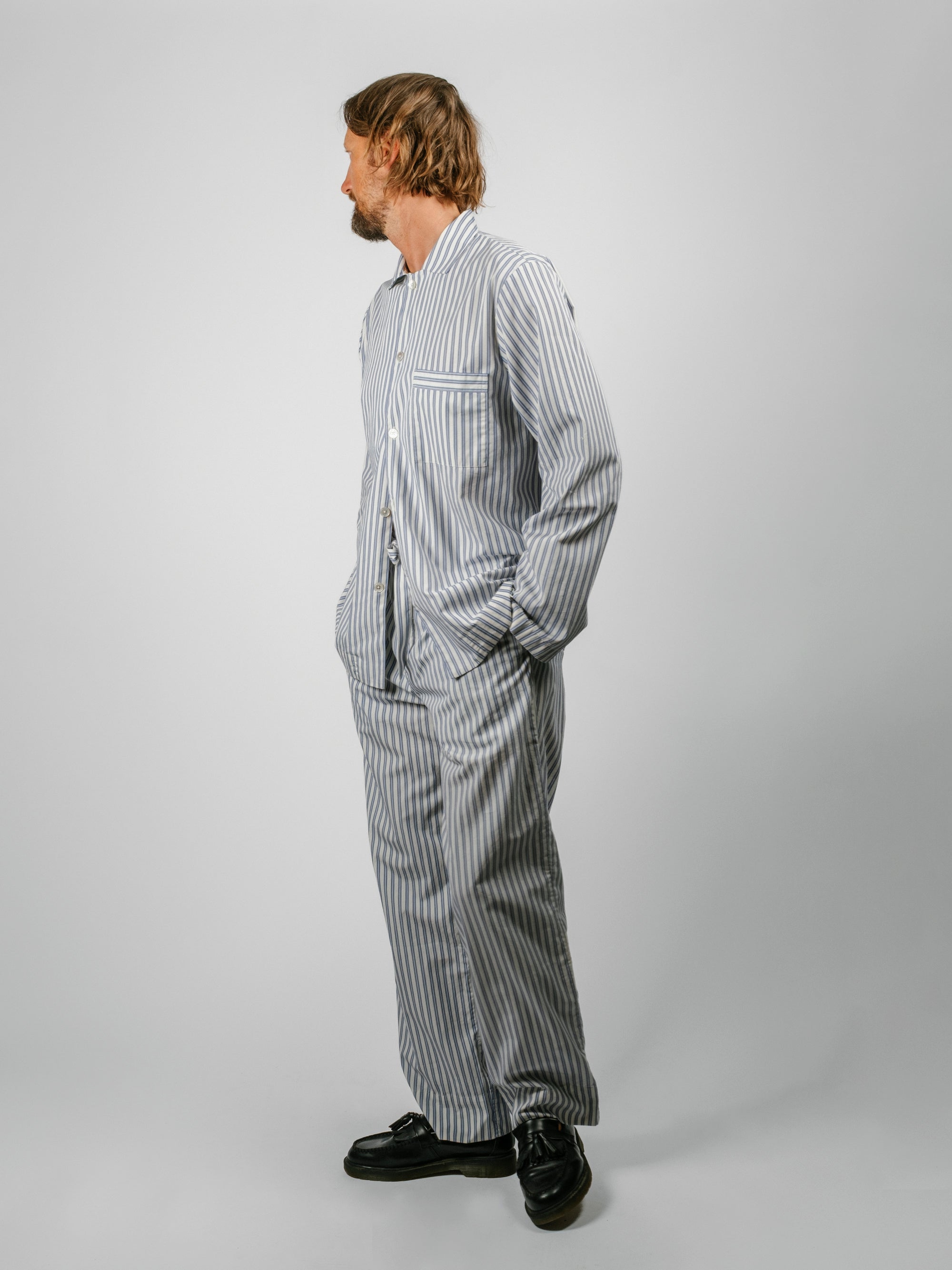 Organic Poplin Striped Sleepwear Long Sleeve Top | Skagen