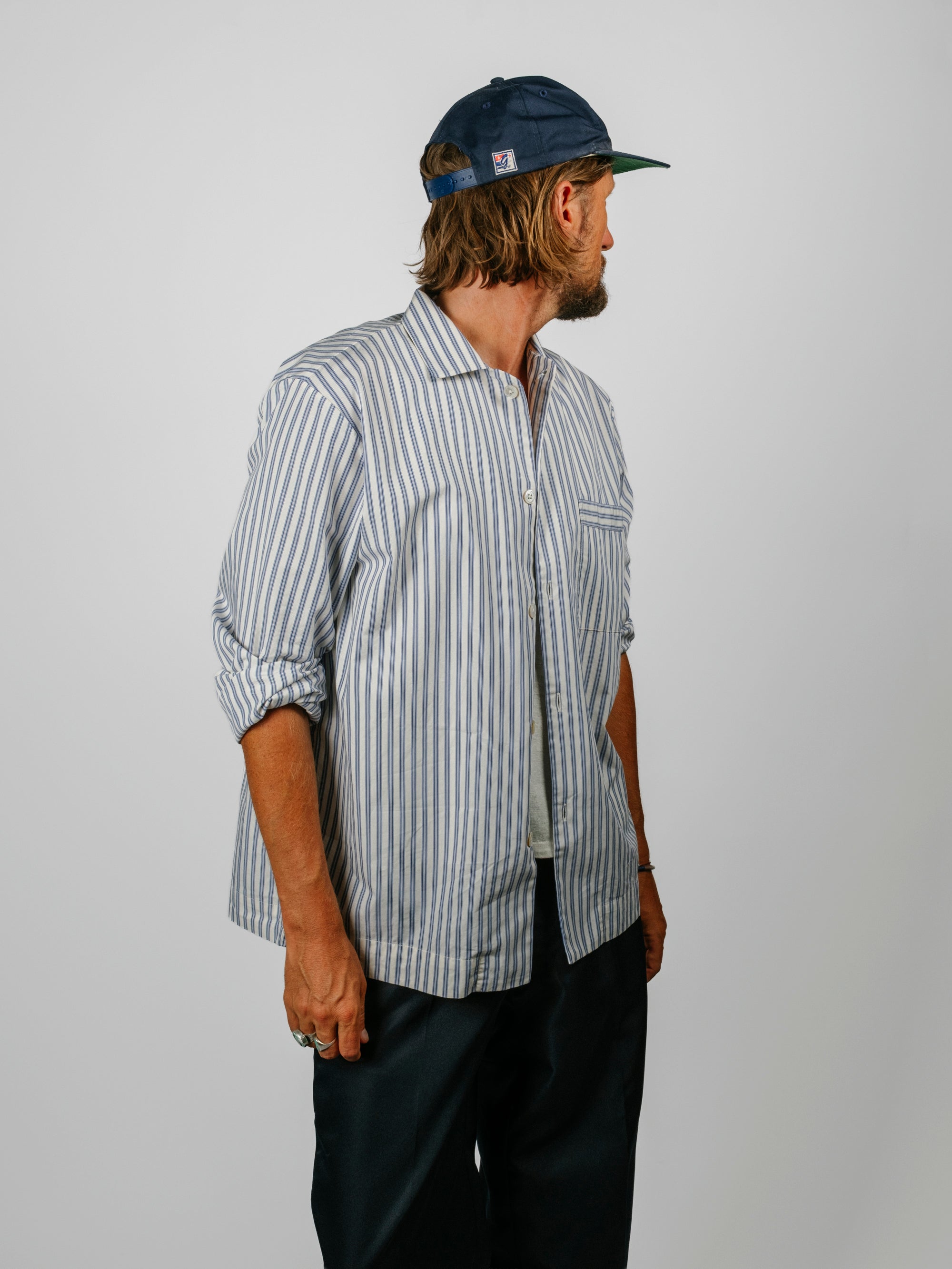 Organic Poplin Striped Sleepwear Long Sleeve Top | Skagen