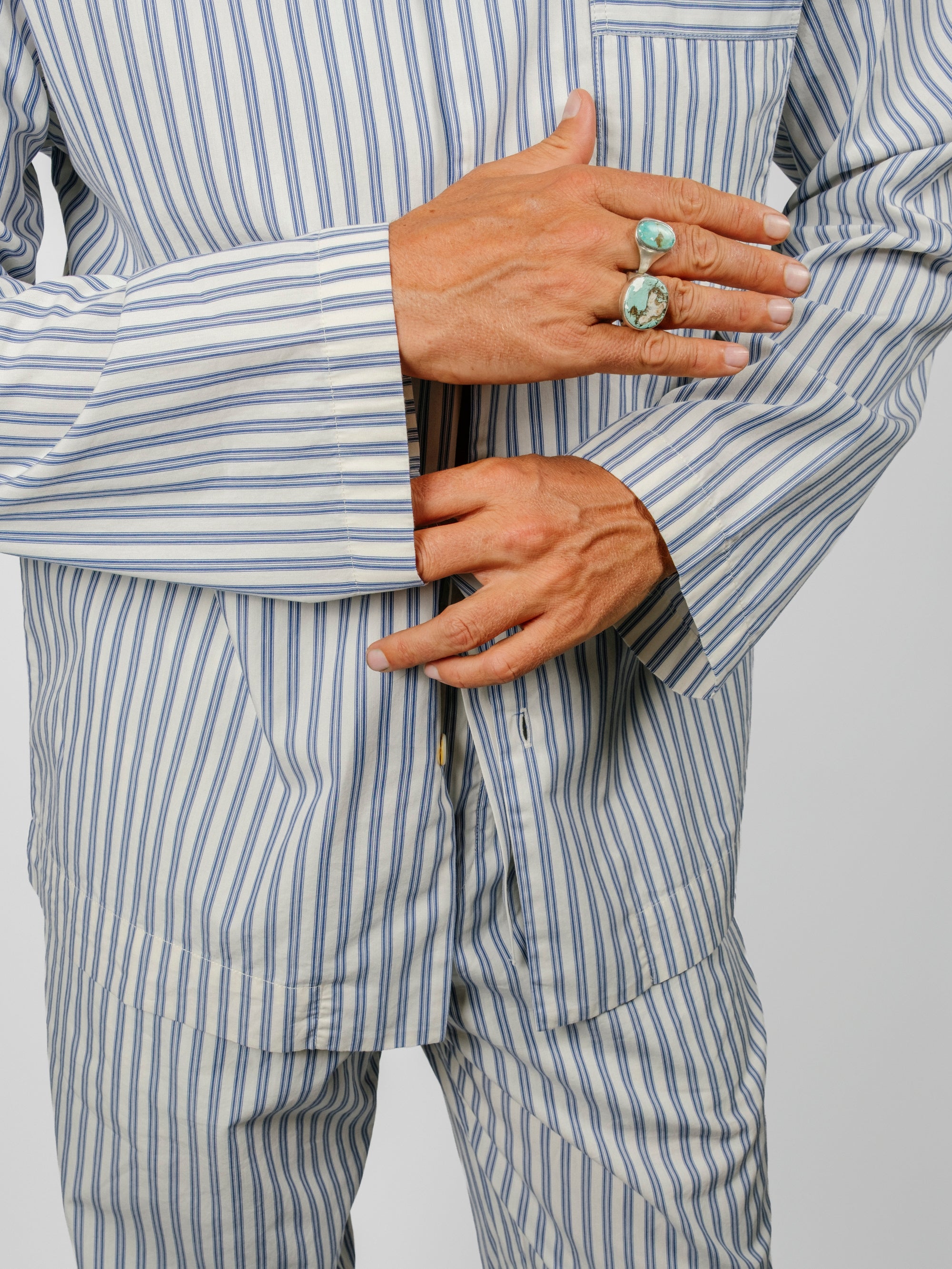 Organic Poplin Striped Sleepwear Long Sleeve Top | Skagen