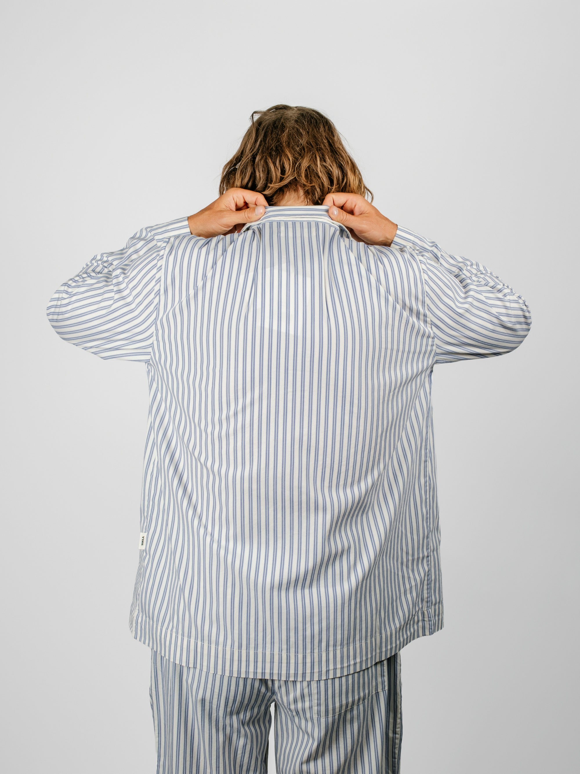 Organic Poplin Striped Sleepwear Long Sleeve Top | Skagen