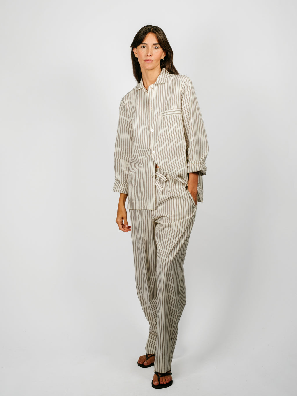 Organic Poplin Striped Sleepwear Pant | Hopper