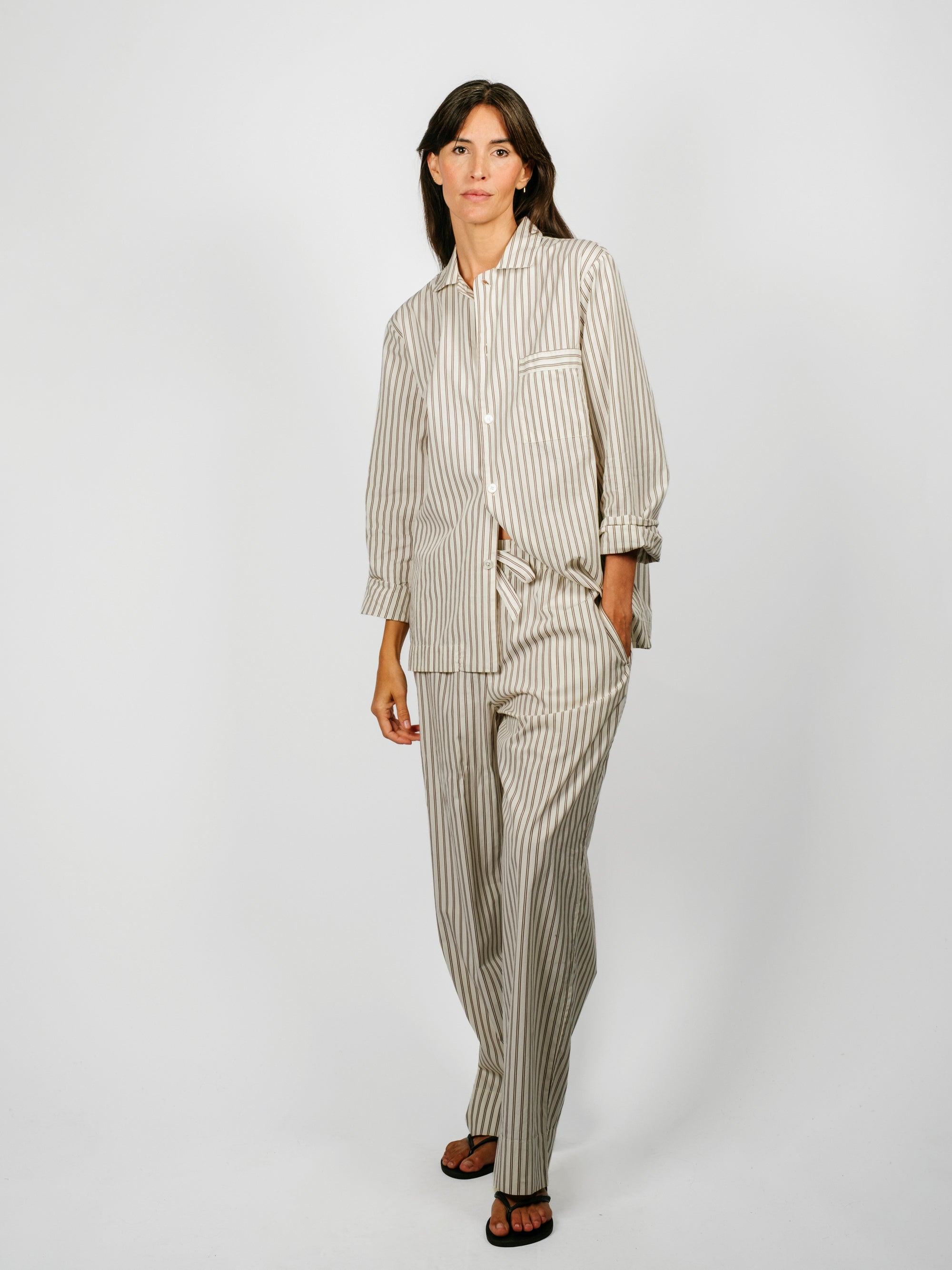 Organic Poplin Striped Sleepwear Pant | Hopper