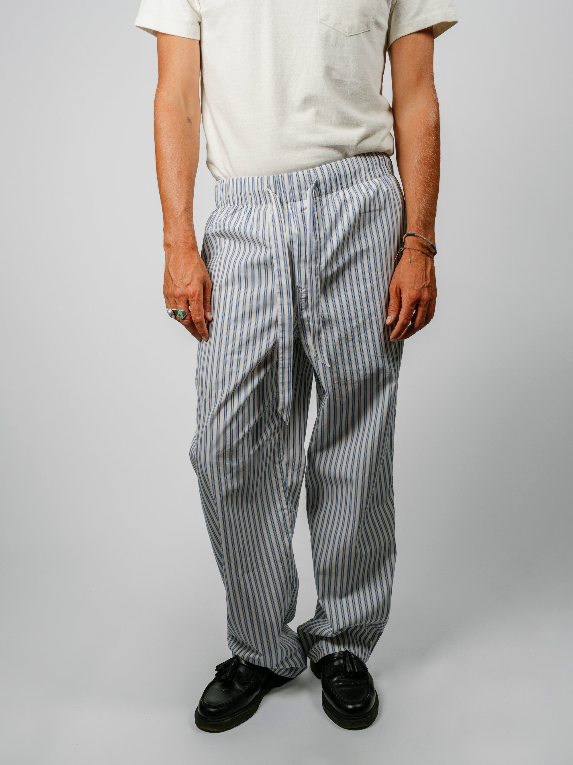 Organic Poplin Striped Sleepwear Pant