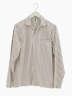 Organic Poplin Striped Sleepwear Long Sleeve Top| Hopper