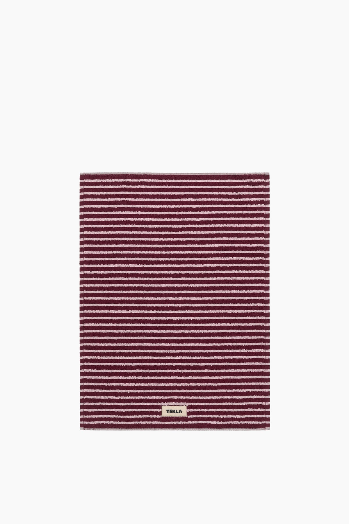 Organic Cotton Striped Towels & Bath Mat | Red & Rose