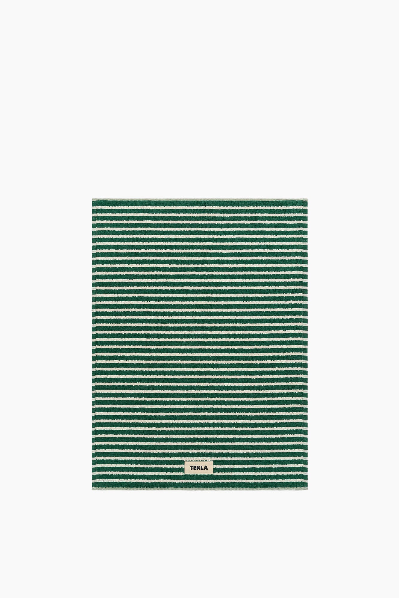 Organic Cotton Striped Towels & Bath Mat | Teal