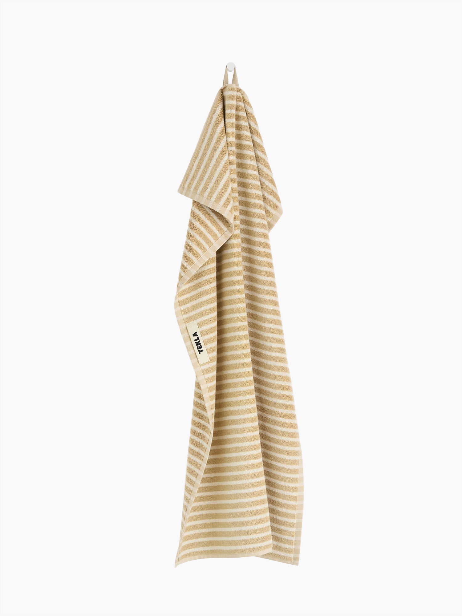 Organic Cotton Striped Towels & Bath Mat | Ivory