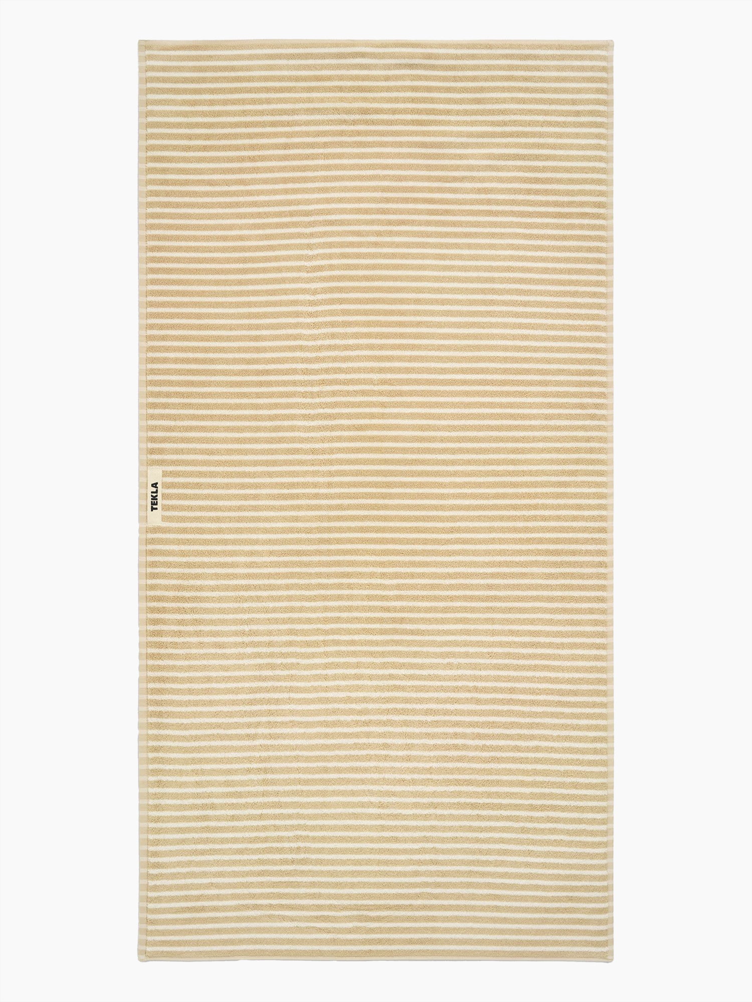 Organic Cotton Striped Towels & Bath Mat | Ivory