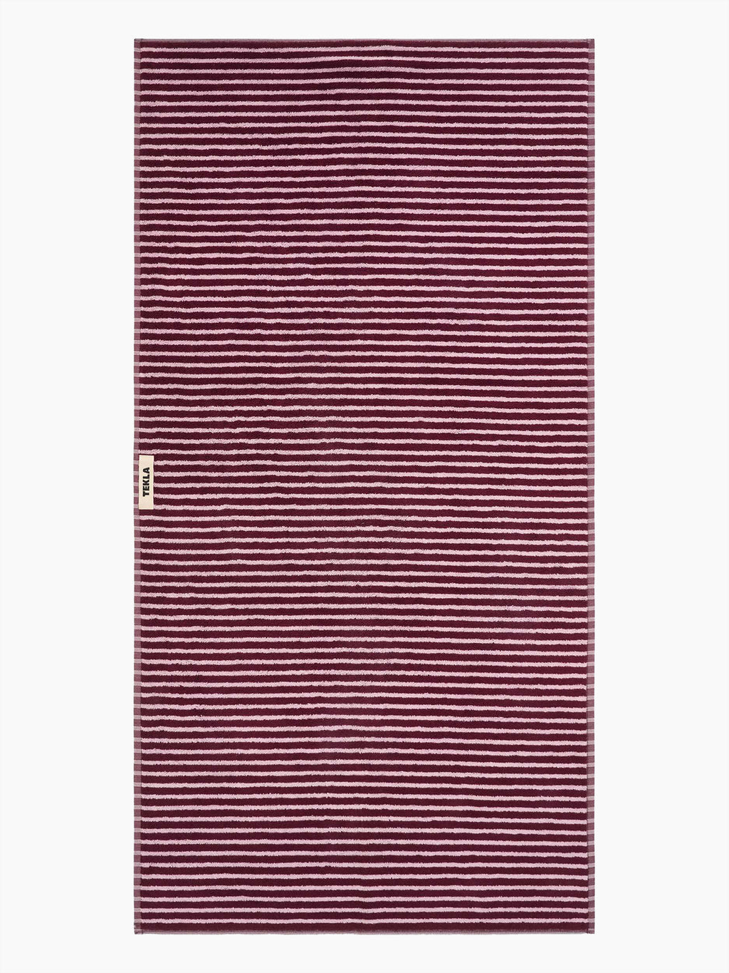 Organic Cotton Striped Towels & Bath Mat | Red & Rose
