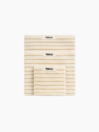 Organic Cotton Striped Towels & Bath Mat | Sienna