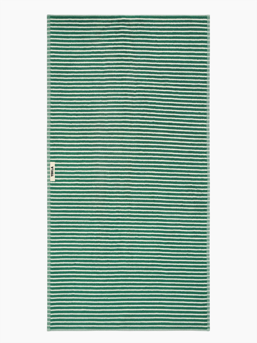 Organic Cotton Striped Towels & Bath Mat | Teal