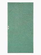 Organic Cotton Striped Towels & Bath Mat | Teal