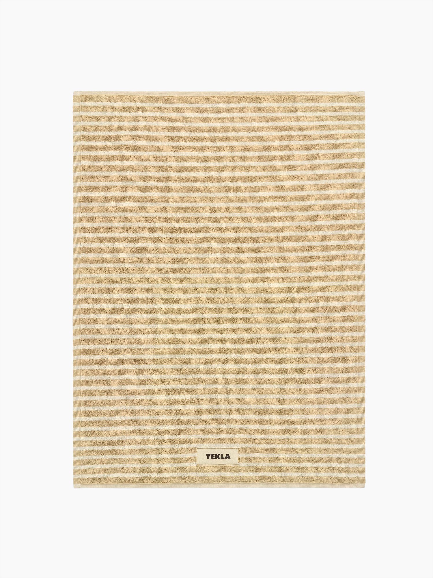 Organic Cotton Striped Towels & Bath Mat | Ivory