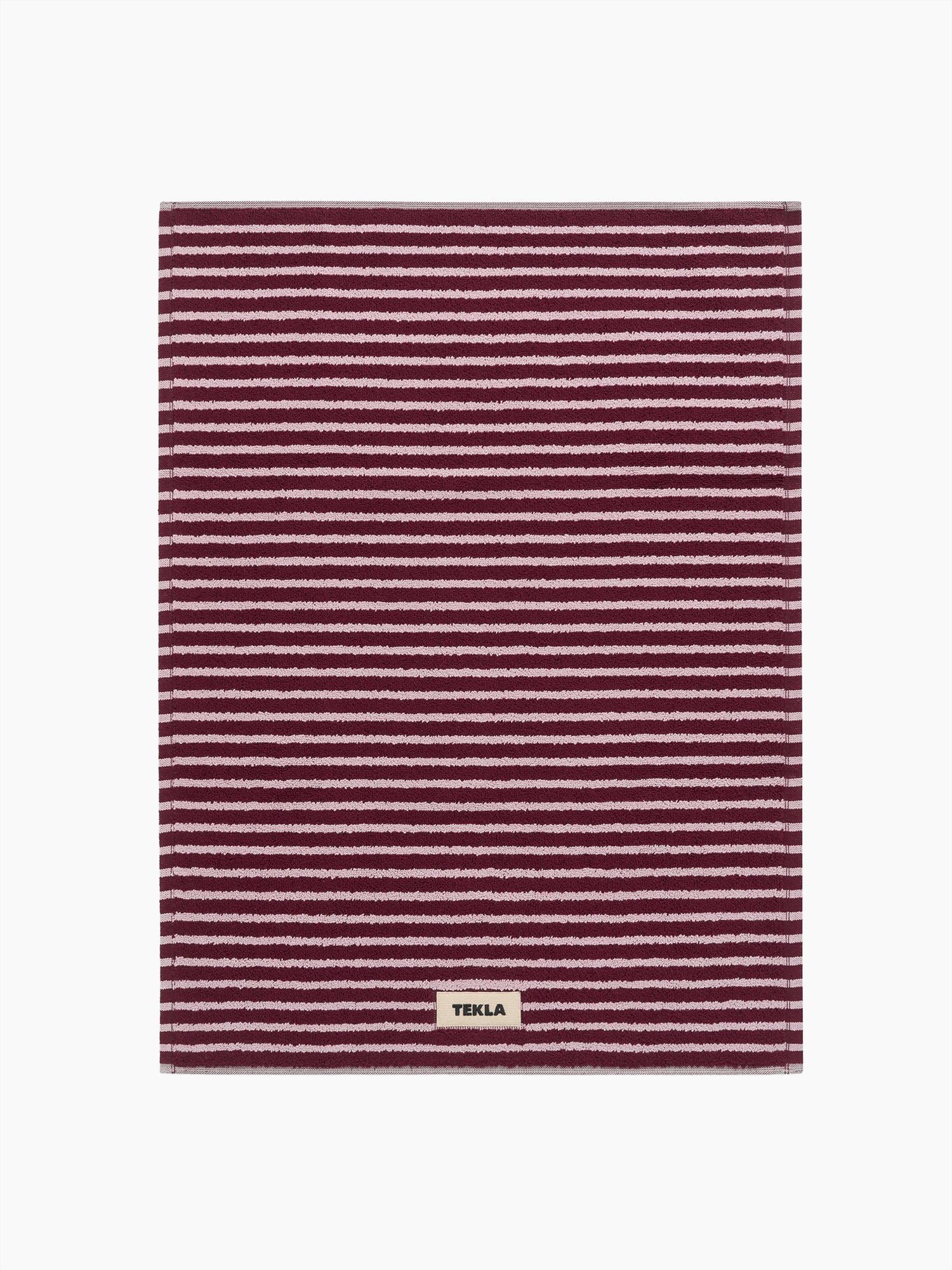 Organic Cotton Striped Towels & Bath Mat | Red & Rose