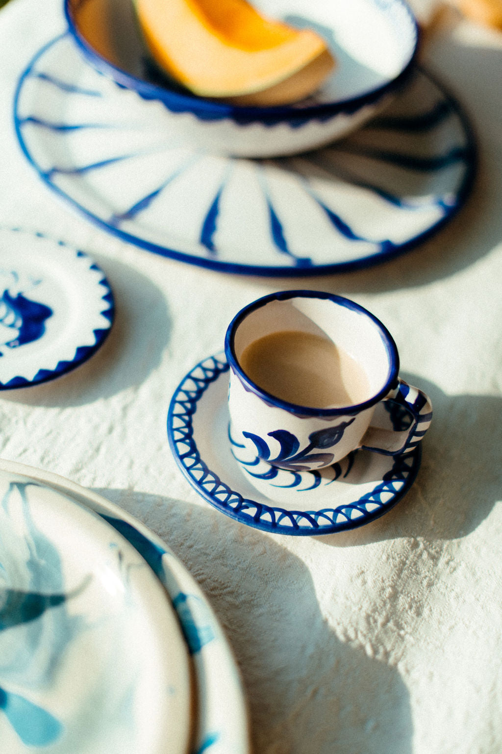 The Candy Cane Dinner Plate | Blue