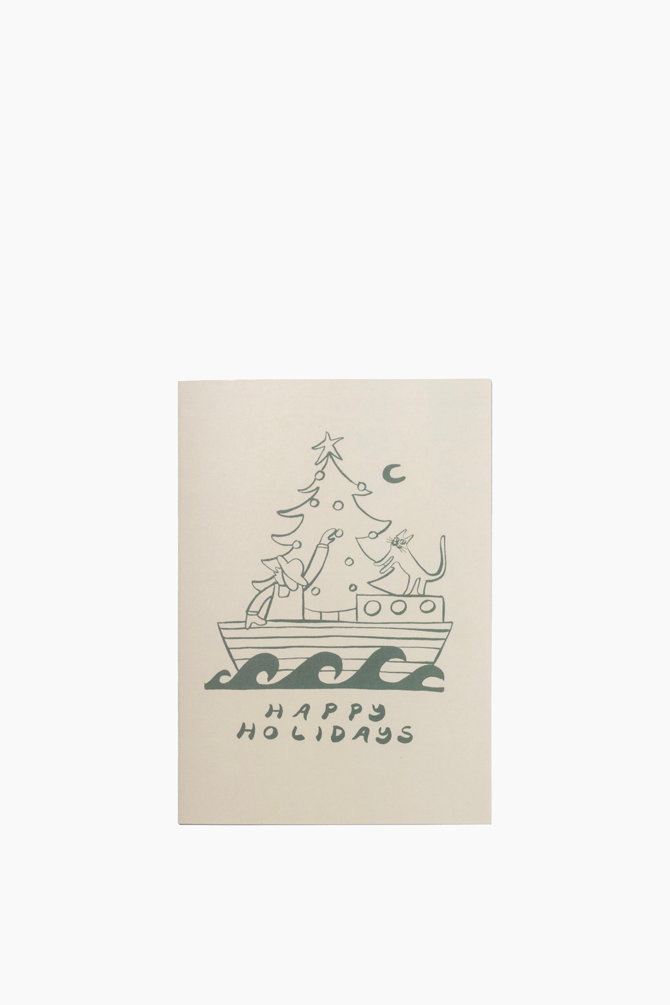 Happy Holidays Boat Card