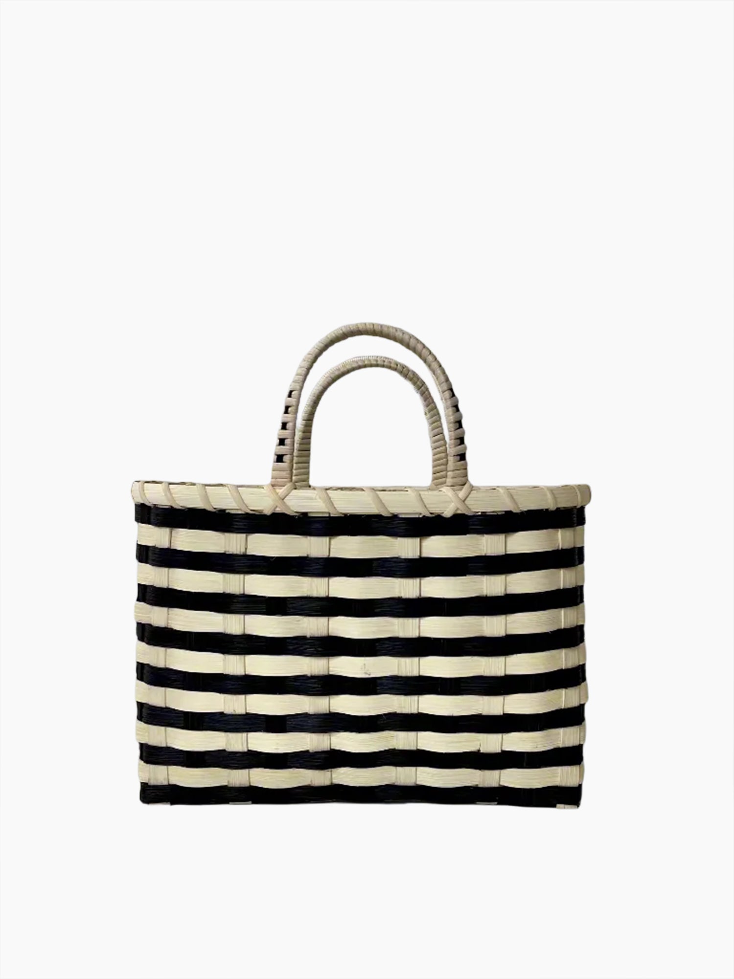 Retro-Travel Tote | Black & Natural