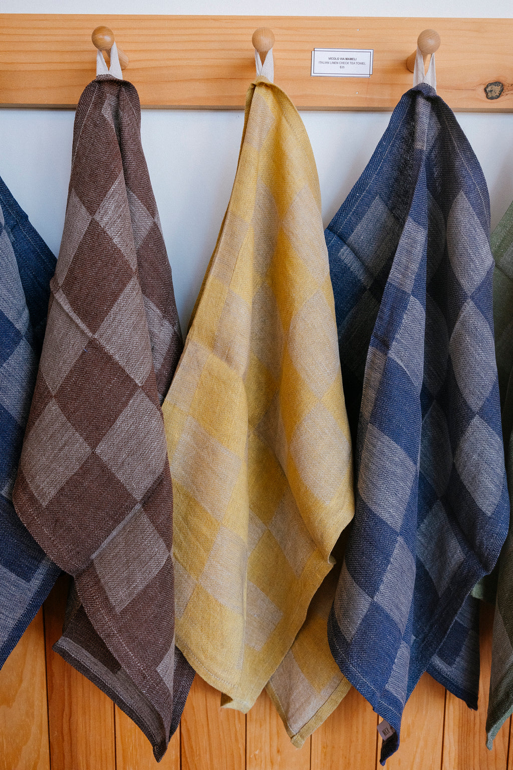 Italian Linen Check Tea Towel