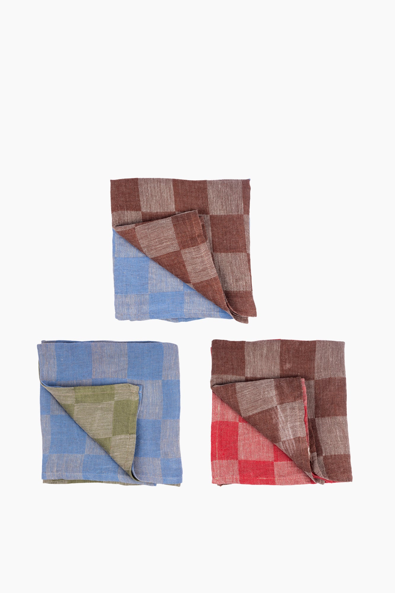 Italian Linen Duo Tone Check Tea Towel