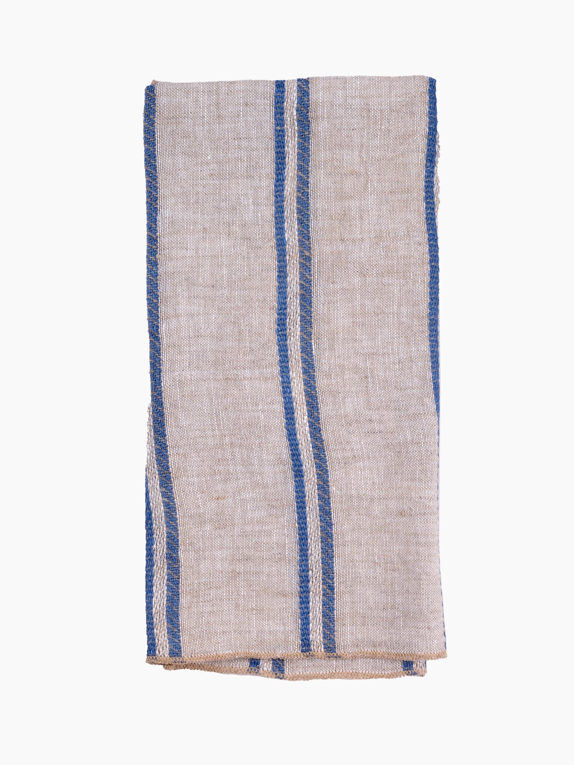 Italian Linen Napkin | Blue Stripes