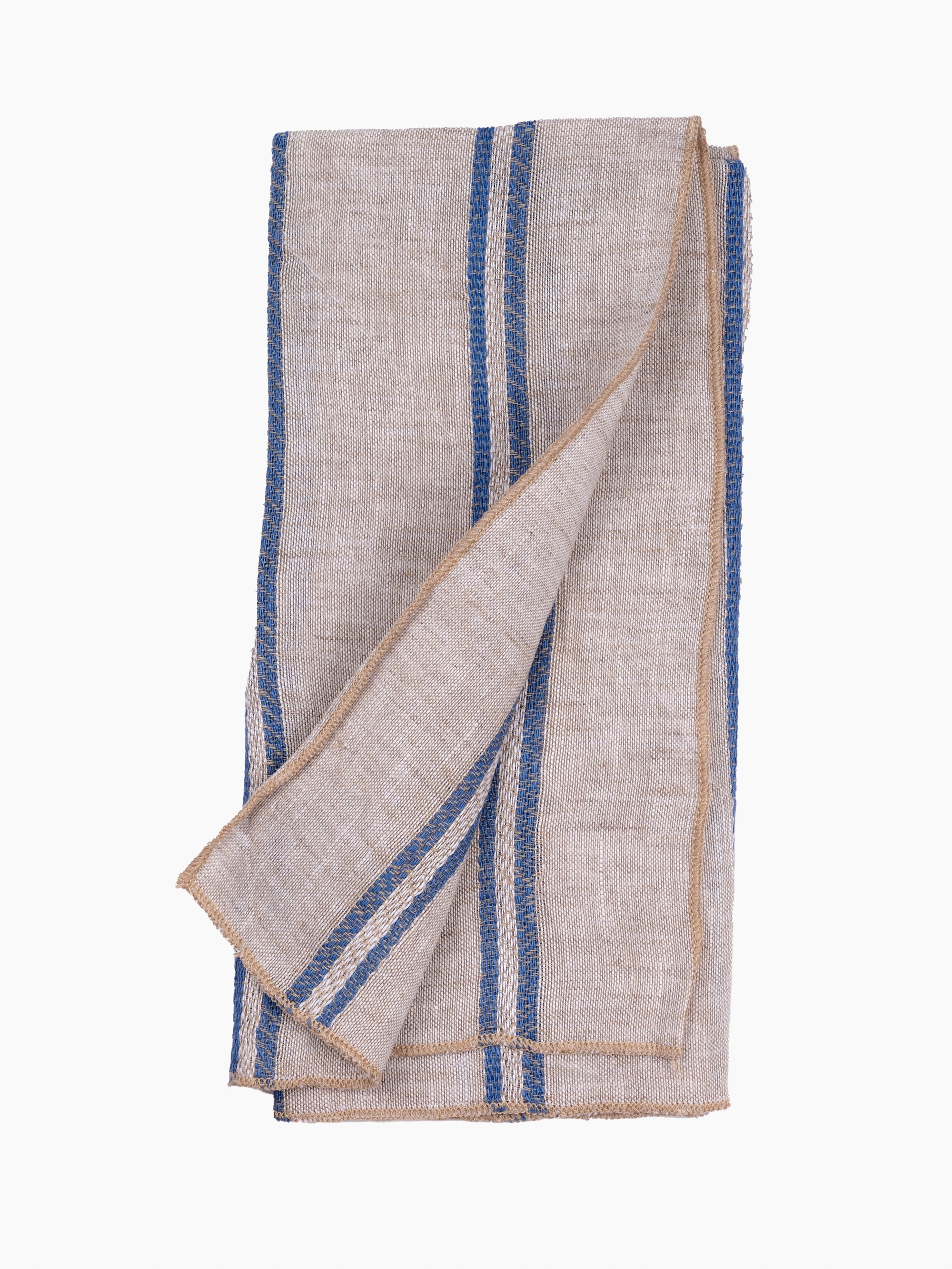 Italian Linen Napkin | Blue Stripes