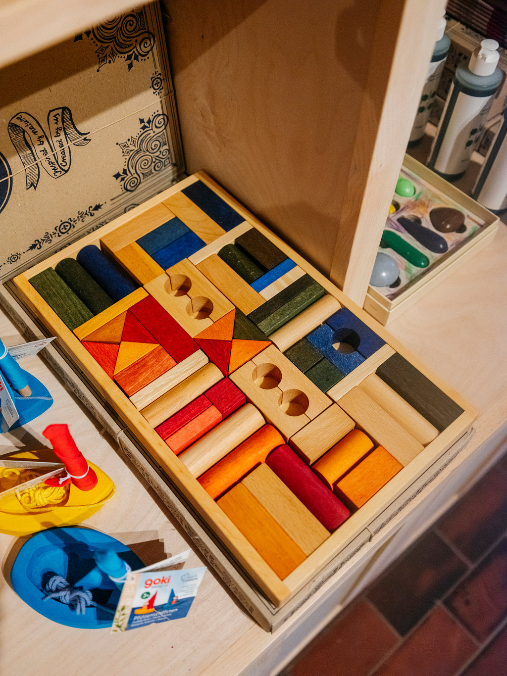 Rainbow Blocks in Tray | 54 Pieces