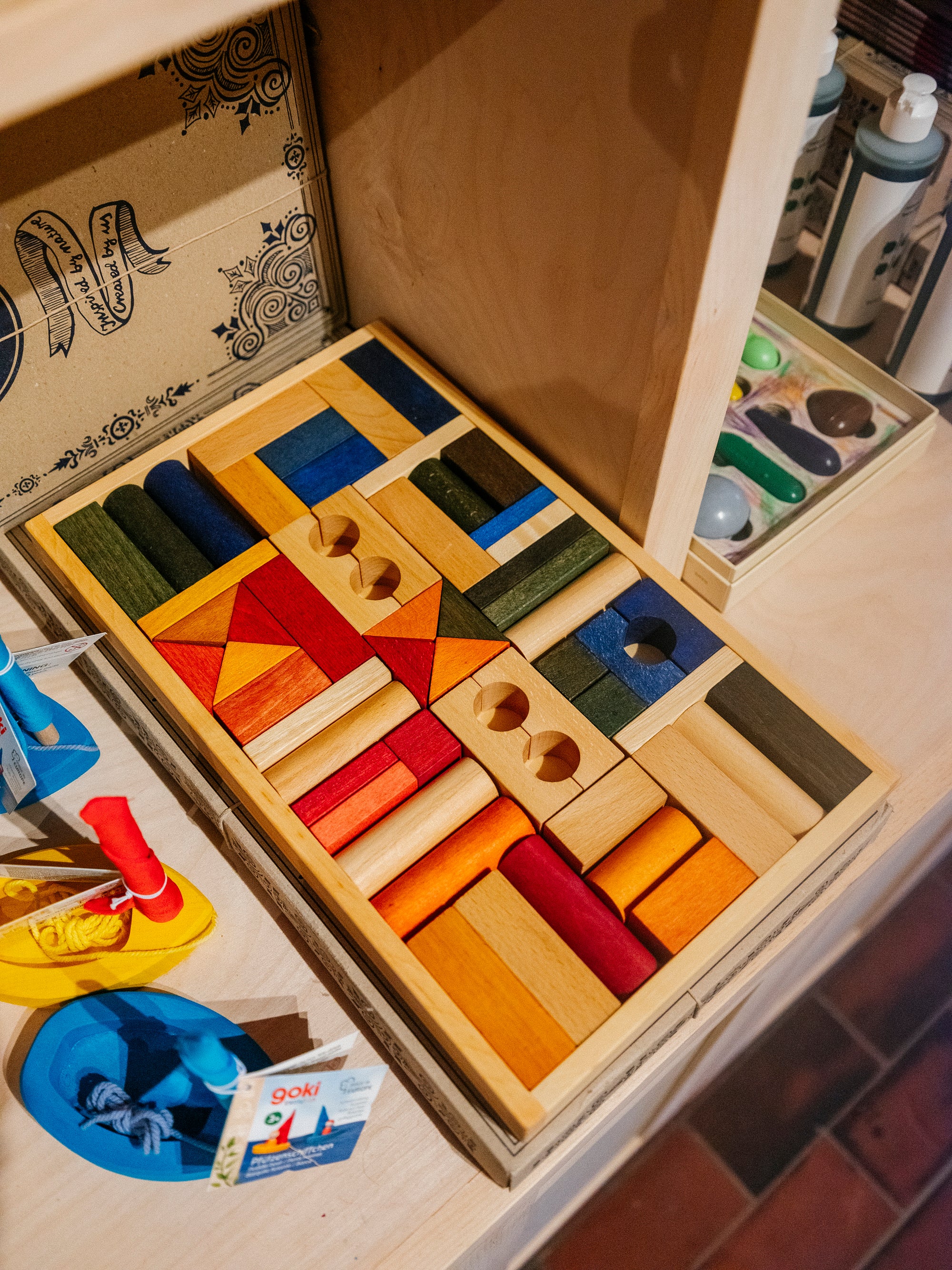 Rainbow Blocks in Tray | 54 Pieces