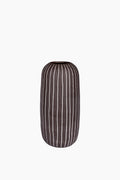 Dark Pen Striped Vase