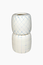 Blue and White Stacked Vase