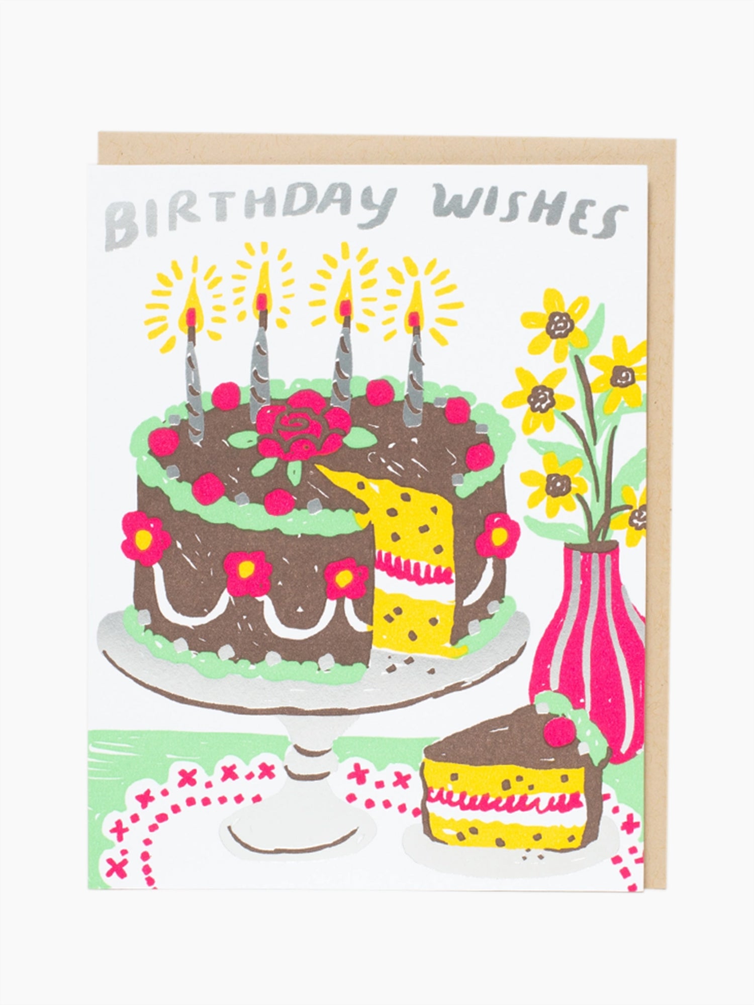 Birthday Cake Wishes Card