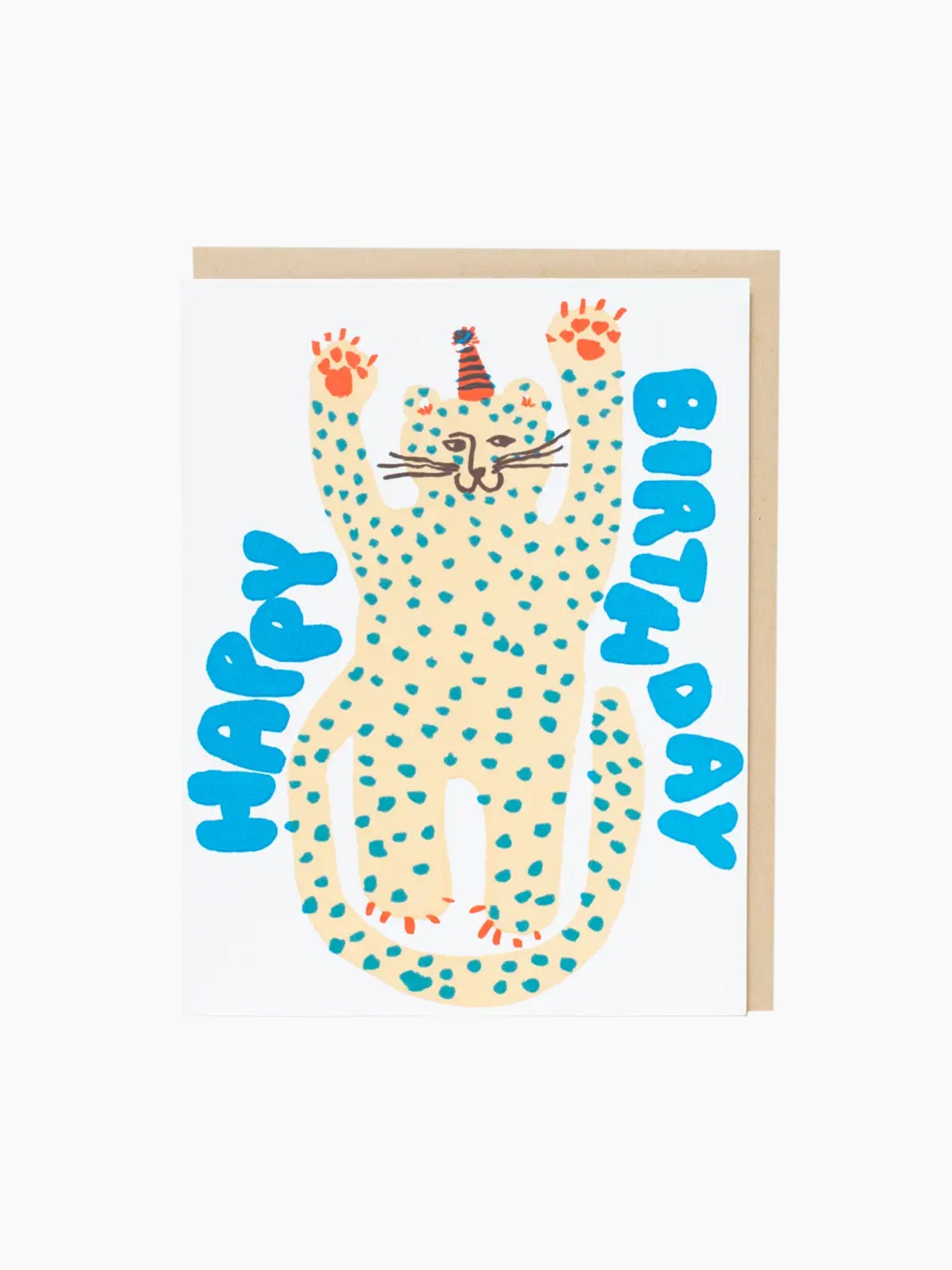 Birthday Party Cheetah Card
