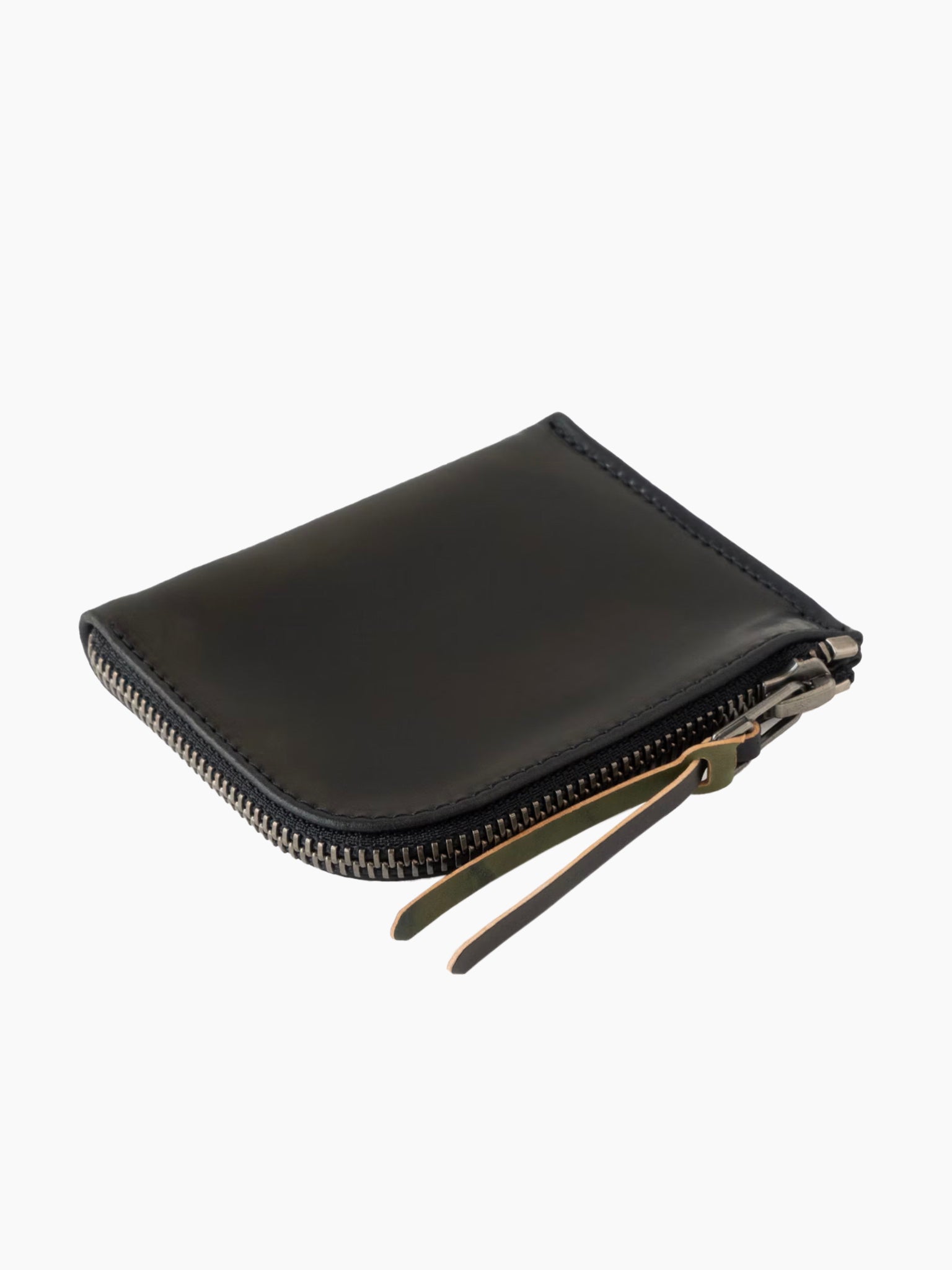 Cordovan Zip Wallet | Black Shell
