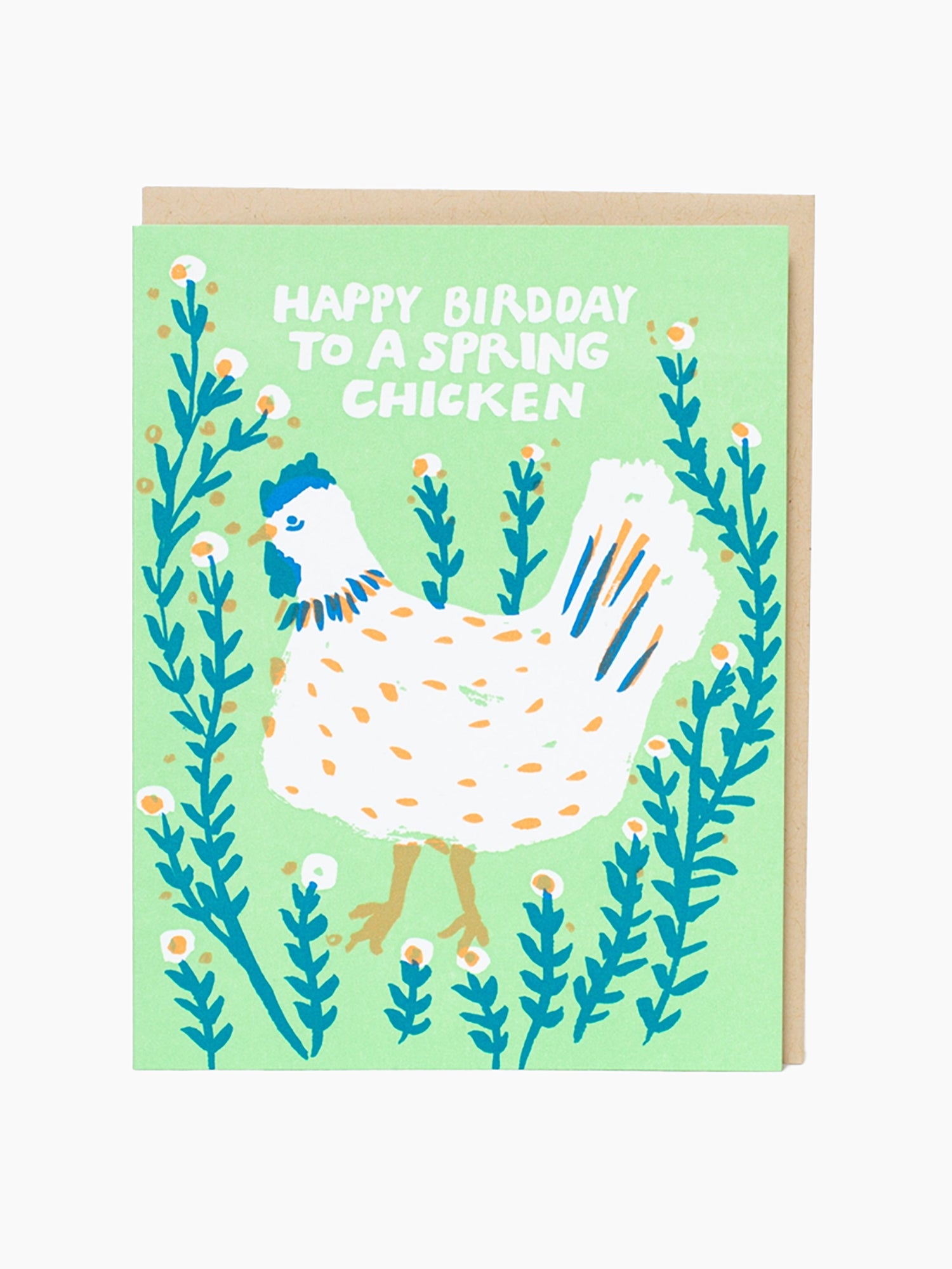 Spring Chicken Birthday Card