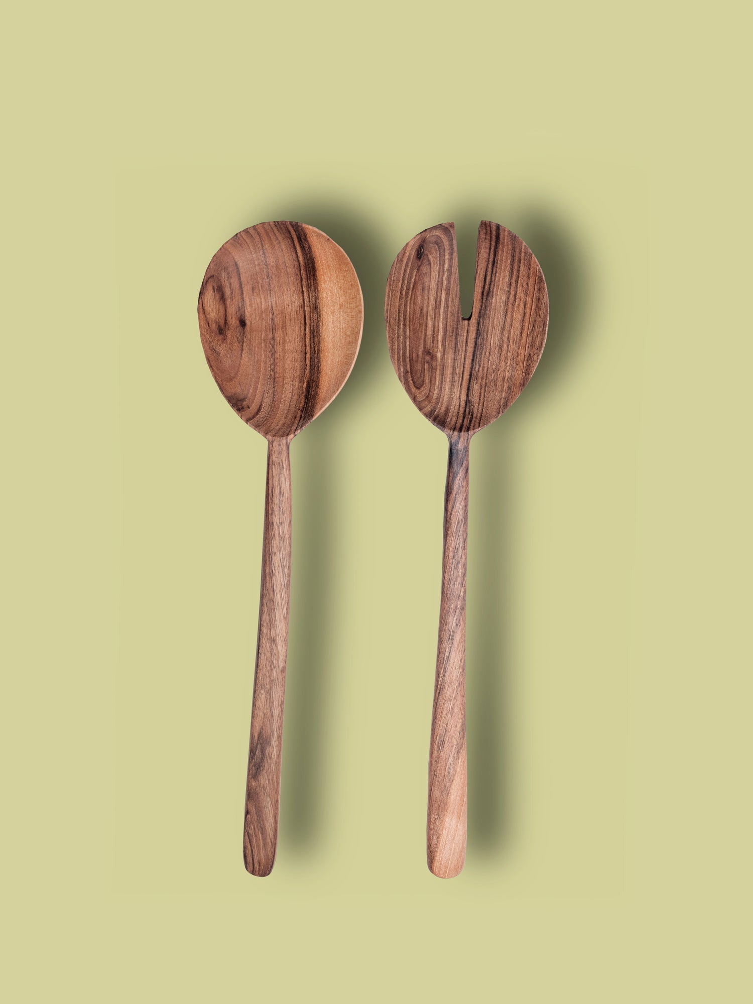 Hand Carved Walnut Serving Set