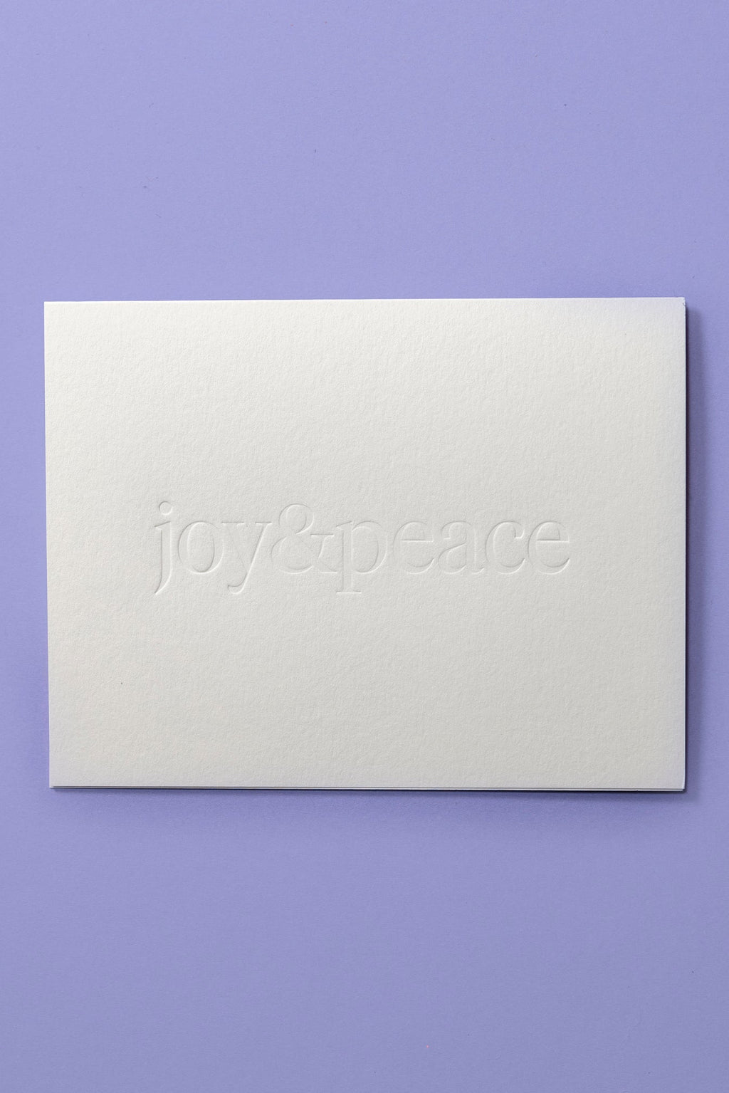 Joy & Peace Natural Card
