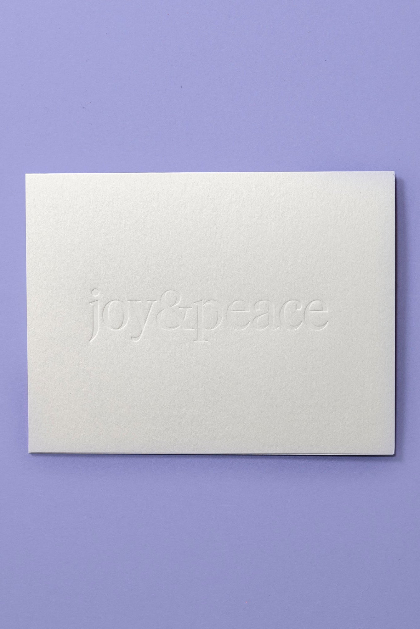 Joy & Peace Natural Card