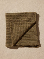 Olive Waffle Hand Towel