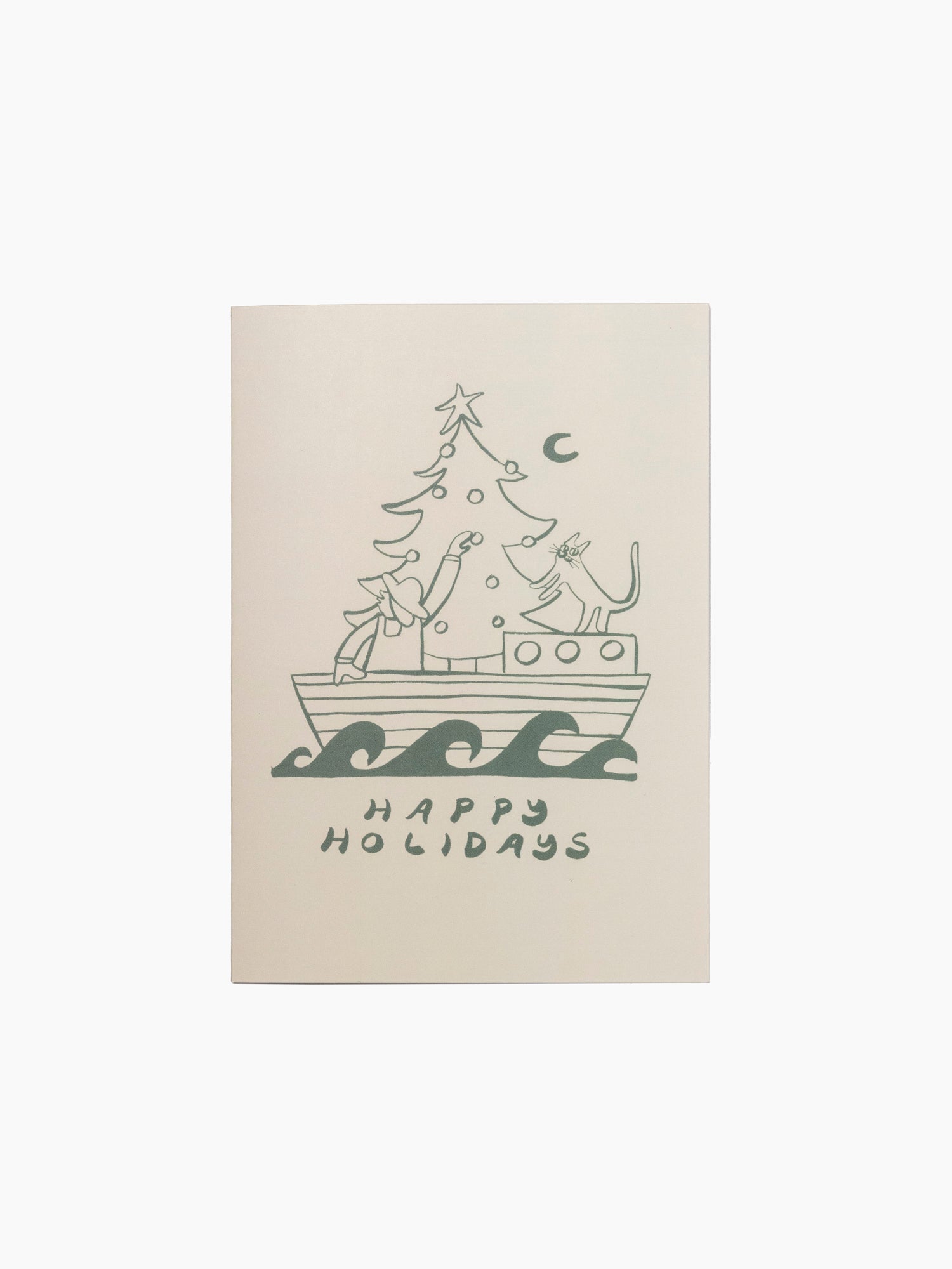 Happy Holidays Boat Card