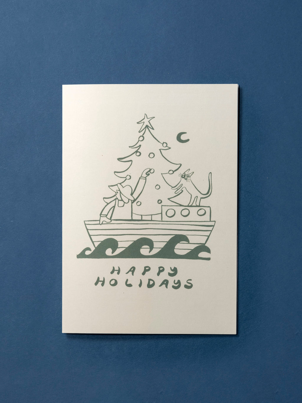 Happy Holidays Boat Card