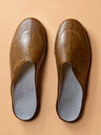 French Recycled Hemp Mules in Sepia